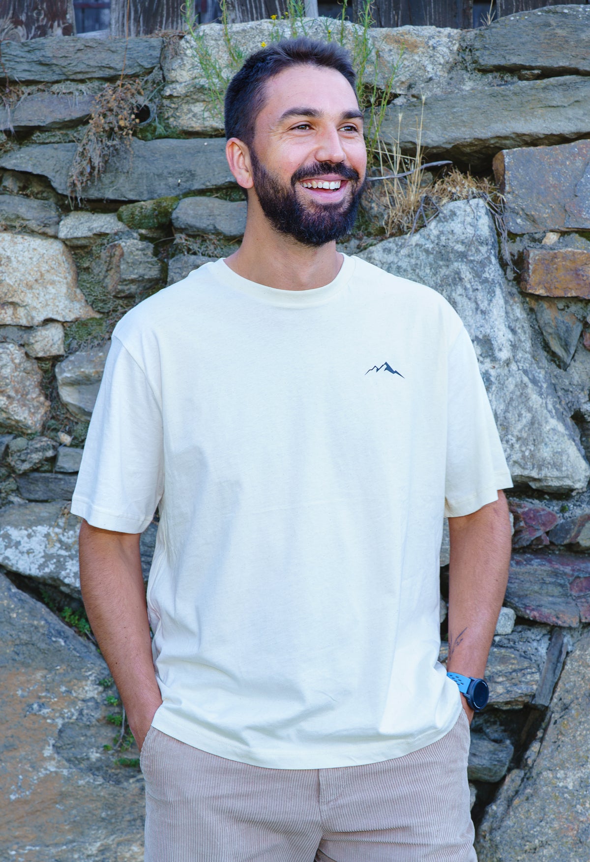 T-shirt en coton bio Made To Explore – Natural raw