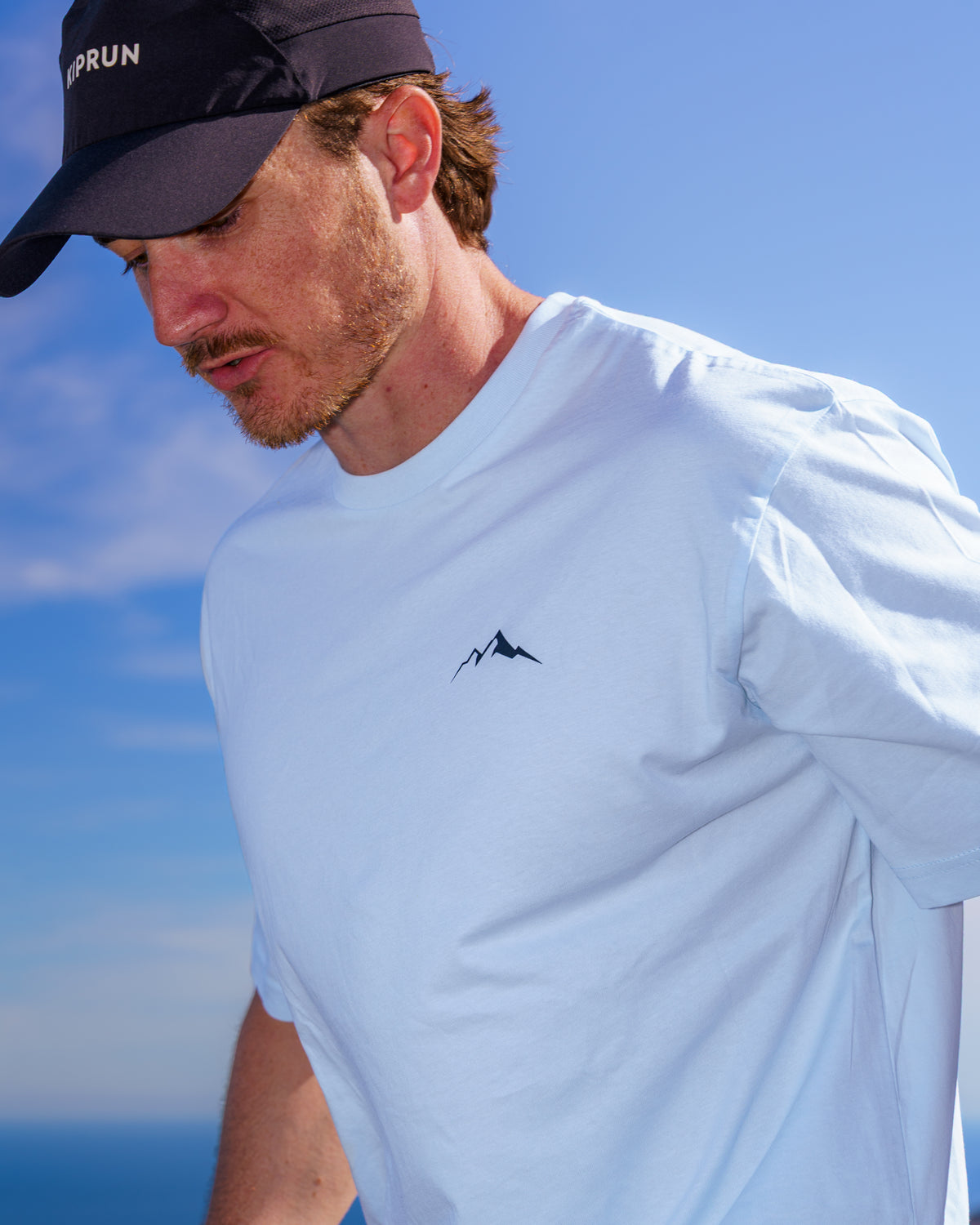 T-shirt en coton bio Made To Explore – Bleu Glacier