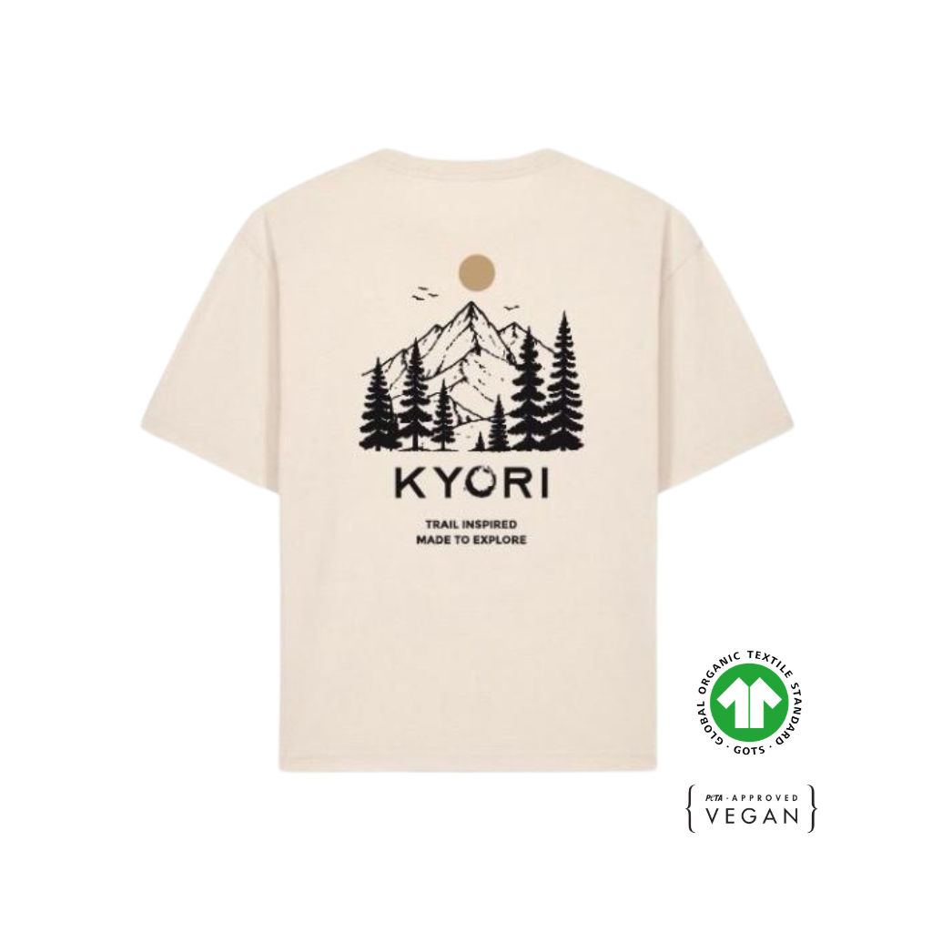 T-shirt en coton bio Made To Explore – Natural raw